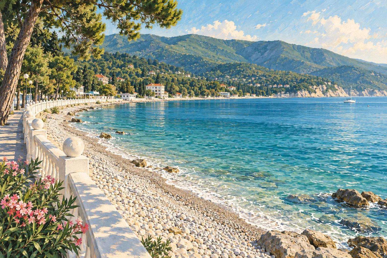 Иллюстрация: Кабардинка: море, набережная и зелёные склоны